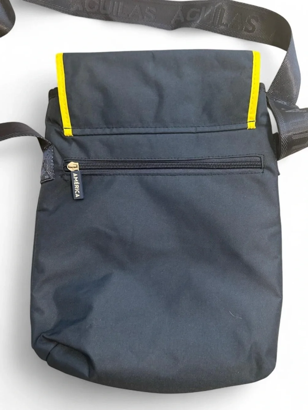 Club América Las Aguilas Soccer Crossbody Messenger Bag Navy/Yellow 13